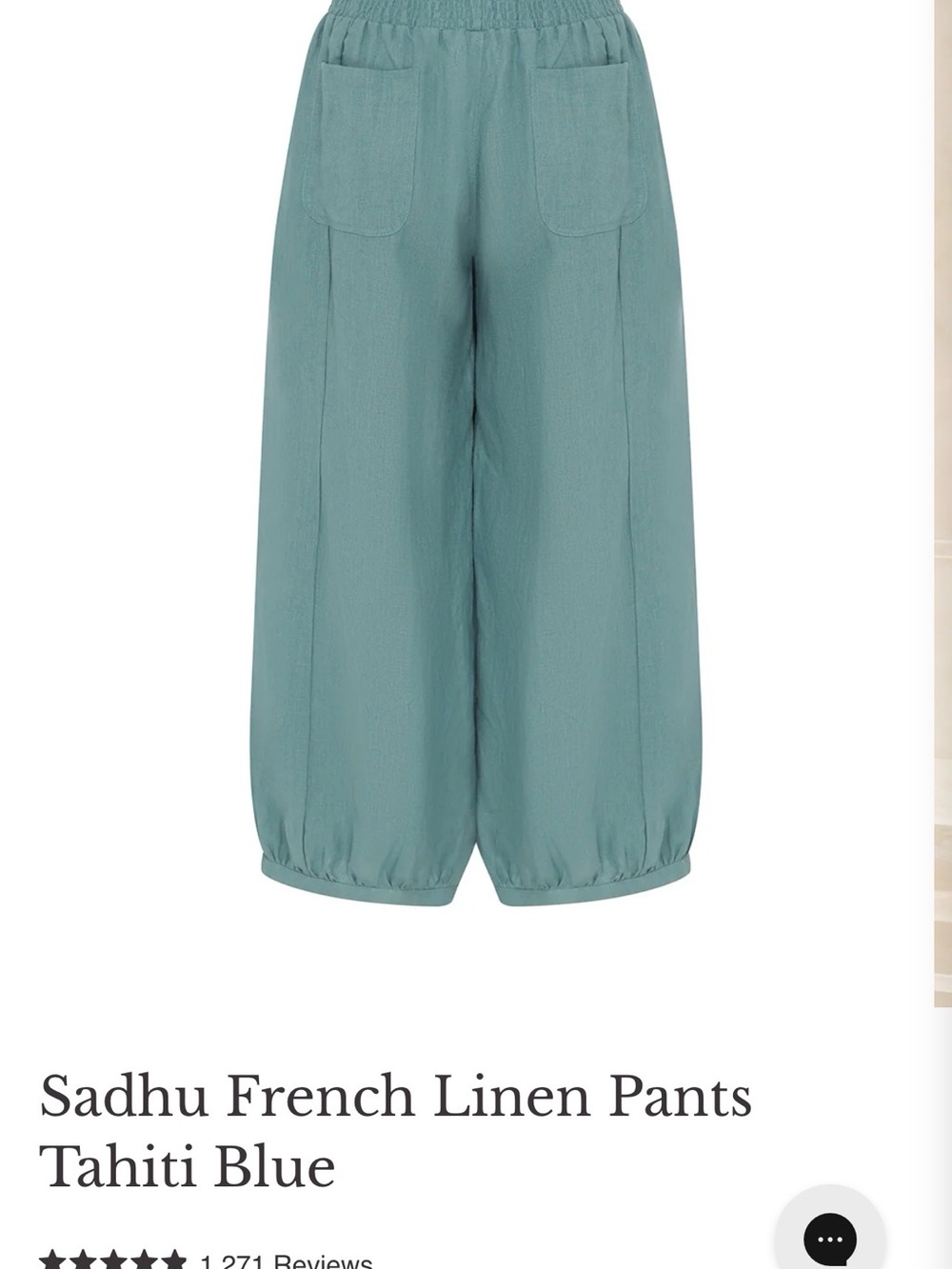 NWT NOMAD SADHU FRENCH LINEN PANTS - Picture 2 of 9